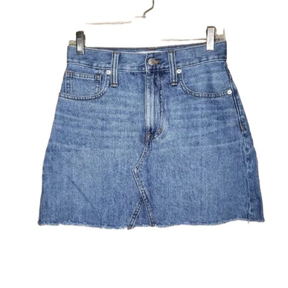 MADEWELL RIGID DENIM A-LINE SKIRT SIZE 25